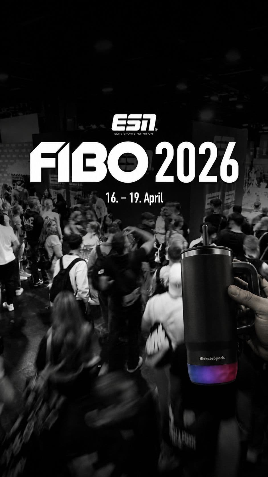 FIBO 2026 event scene with smart tumbler